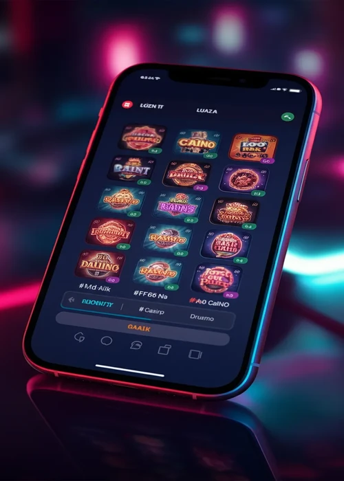 Spassino Casino Benutzeroberfläche auf einem Mobilgerät mit verschiedenen Spielkategorien und Live-Dealer-Spielen, um die optimale mobile Performance zu demonstrieren.